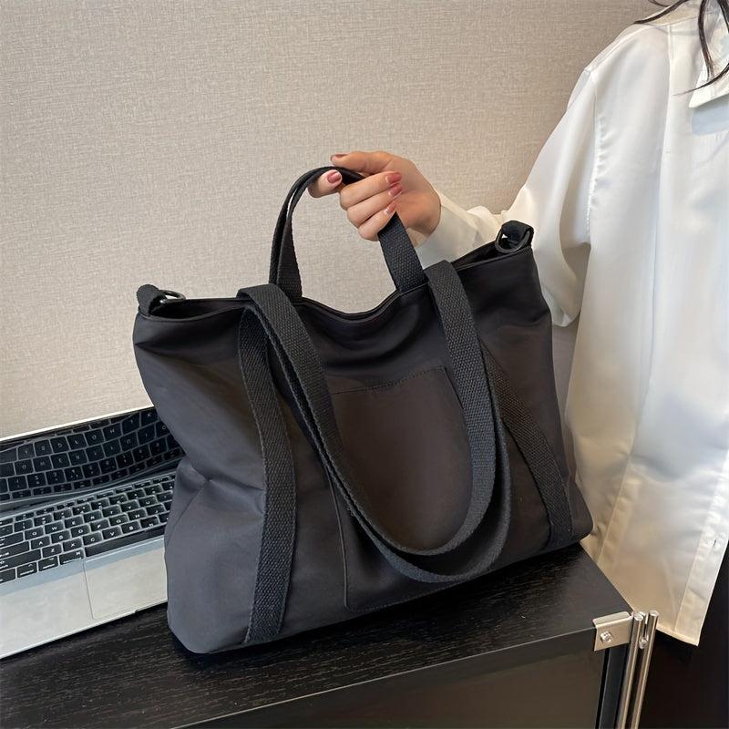 Large Capacity Nylon Tote Bag Lightweight Portable Shoulder Bag