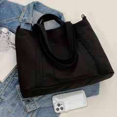 Large Capacity Nylon Tote Bag Lightweight Portable Shoulder Bag