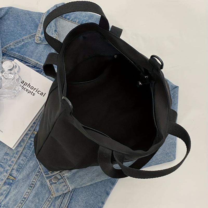 Large Capacity Nylon Tote Bag Lightweight Portable Shoulder Bag