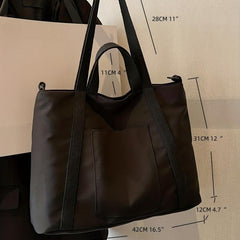 Large Capacity Nylon Tote Bag Lightweight Portable Shoulder Bag