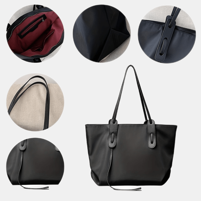 Large Nylon Tote Bag for Commuter & School & Travel