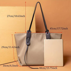 Large Nylon Tote Bag for Commuter & School & Travel