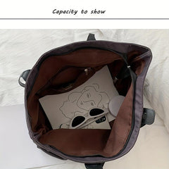 Large Nylon Tote Bag for Commuter & School & Travel