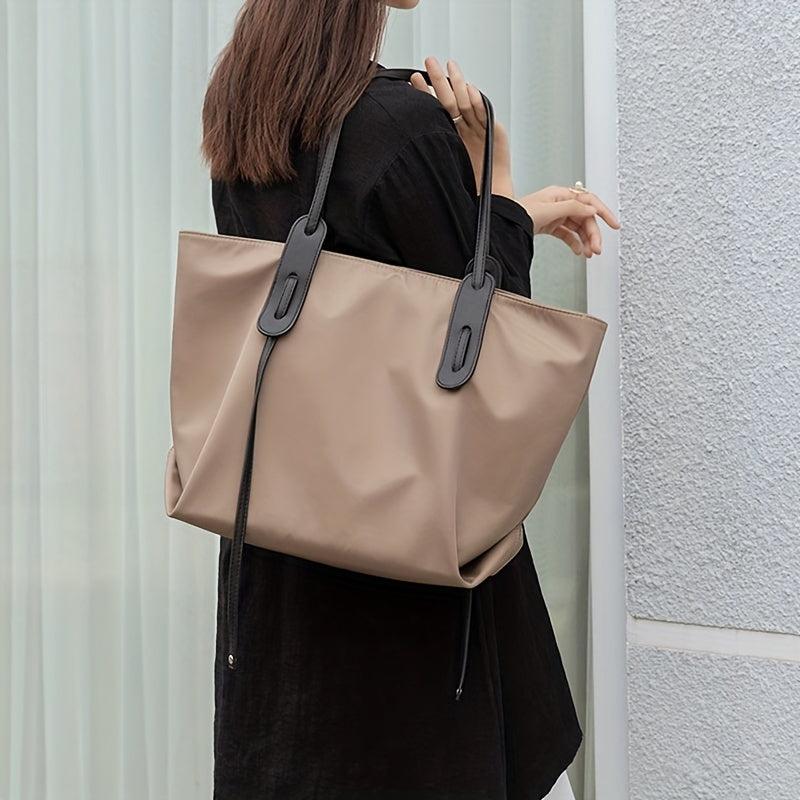 Large Nylon Tote Bag for Commuter & School & Travel