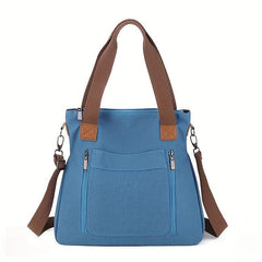 Vintage Canvas Tote Bag Large Capacity Retro Hobo Shoulder Bag
