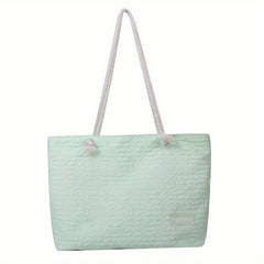 Summer Ruched Pattern Tote Bag All Match Stylish Shoulder Bag