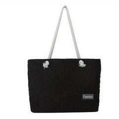 Summer Ruched Pattern Tote Bag All Match Stylish Shoulder Bag