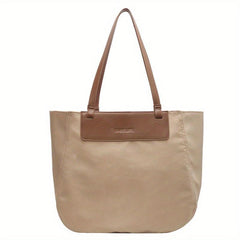 Large Capacity Colorblock Shoulder Bag All Match Storage Bag