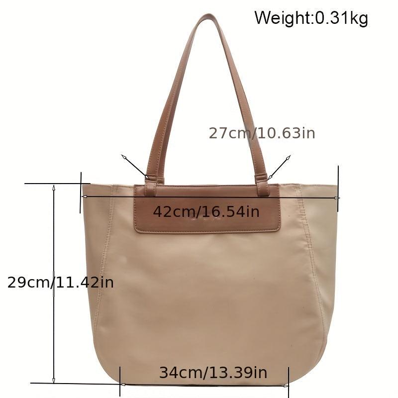 Large Capacity Colorblock Shoulder Bag All Match Storage Bag