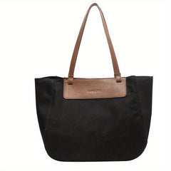 Large Capacity Colorblock Shoulder Bag All Match Storage Bag