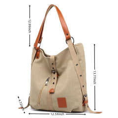 Retro Canvas Tote Bag Lightweight Large Capacity Shoulder Bag