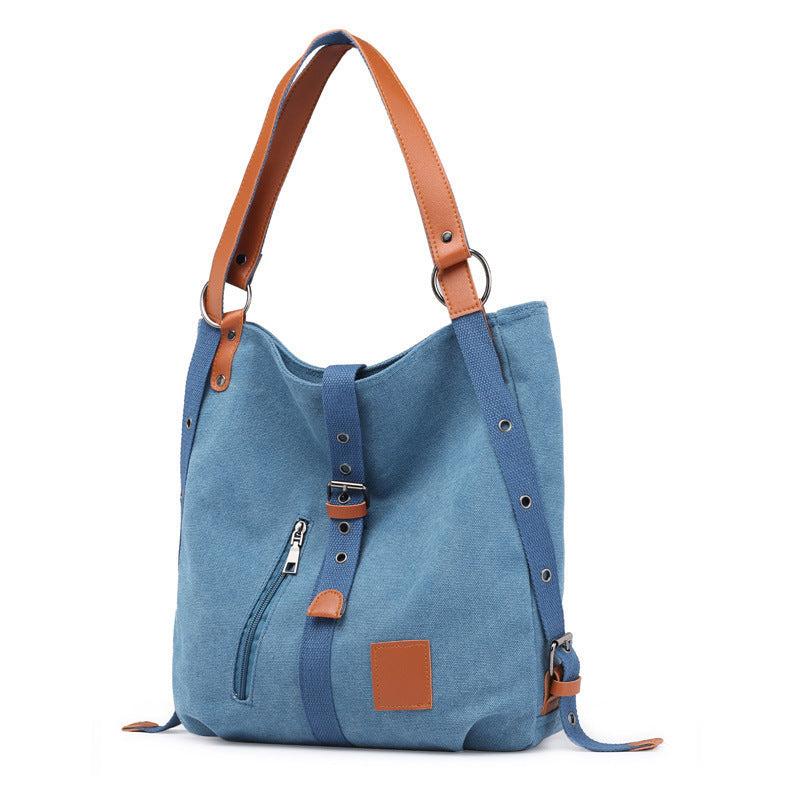 Retro Canvas Tote Bag Lightweight Large Capacity Shoulder Bag