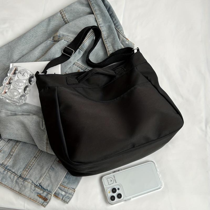 Minimalist Crossbody Bag Large Capacity Solid Color Shoulder Bag