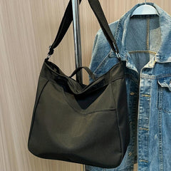 Minimalist Crossbody Bag Large Capacity Solid Color Shoulder Bag