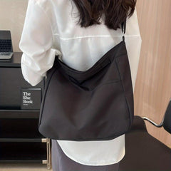 Minimalist Crossbody Bag Large Capacity Solid Color Shoulder Bag