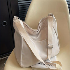Minimalist Crossbody Bag Large Capacity Solid Color Shoulder Bag