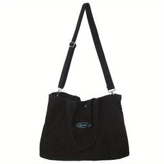 Corduroy Tote Bag Large Capacity All Match School Bag