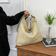 Large Capacity Canvas Student Shoulder Bag Tote