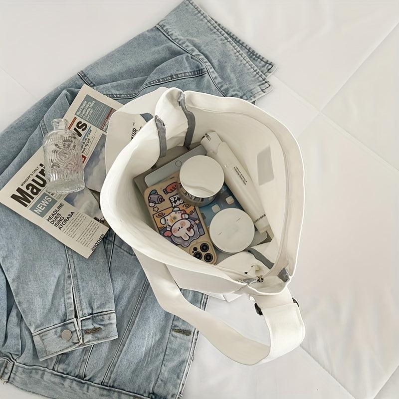 Large Capacity Canvas Student Shoulder Bag Tote