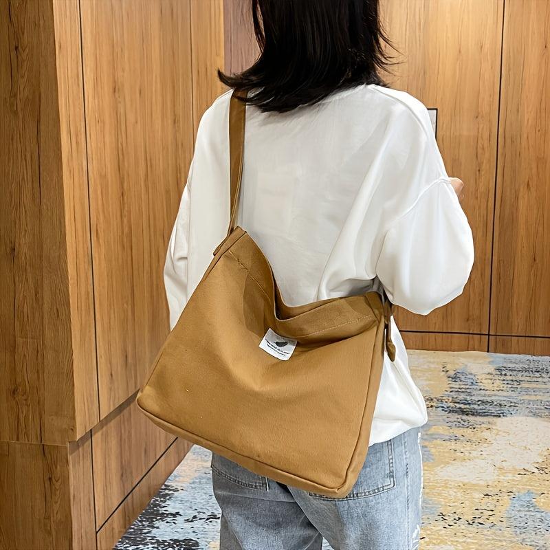 Large Capacity Canvas Student Shoulder Bag Tote