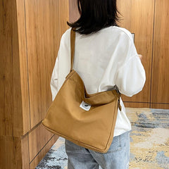 Large Capacity Canvas Student Shoulder Bag Tote
