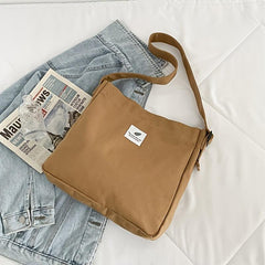 Large Capacity Canvas Student Shoulder Bag Tote