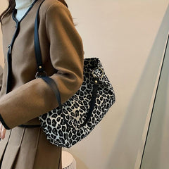 Leopard Pattern Tote Bag Large Capacity Shoulder Bag