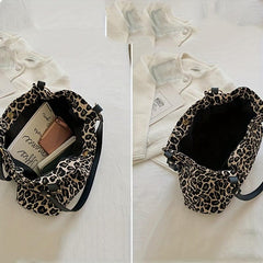 Leopard Pattern Tote Bag Large Capacity Shoulder Bag