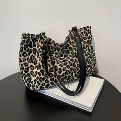 Leopard Pattern Tote Bag Large Capacity Shoulder Bag