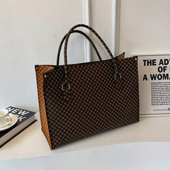 Vintage Large Capacity PU Leather Tote Bag Shoulder Bag