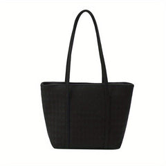Rhombus Embossed Tote Bag Large Capacity Handbags