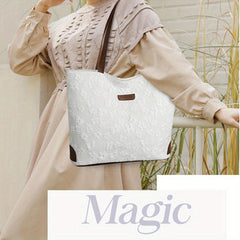 Floral Pattern Canvas Tote Bag Large Capacity Shoulder Bag