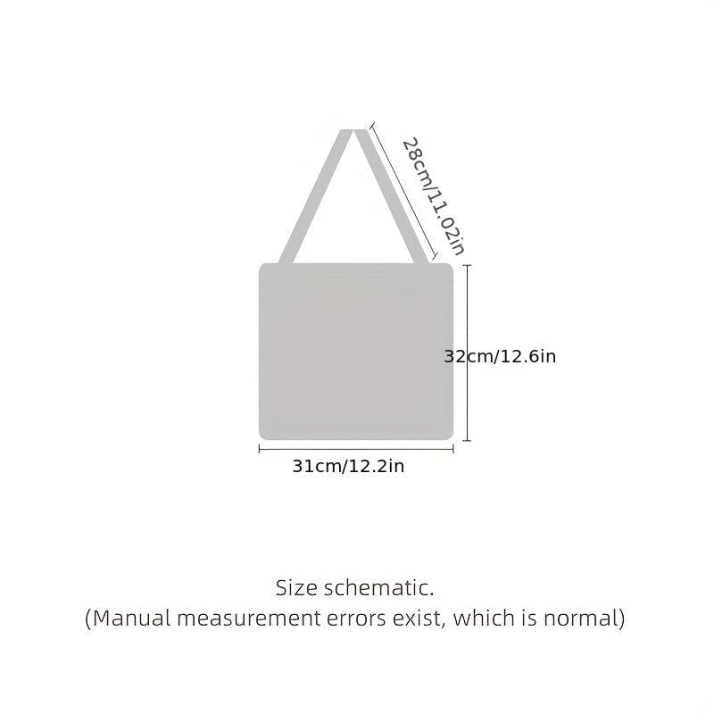 Rainbow Stitching Striped Knitted Tote Bag Lightweight Shoulder Bag