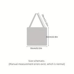 Rainbow Stitching Striped Knitted Tote Bag Lightweight Shoulder Bag