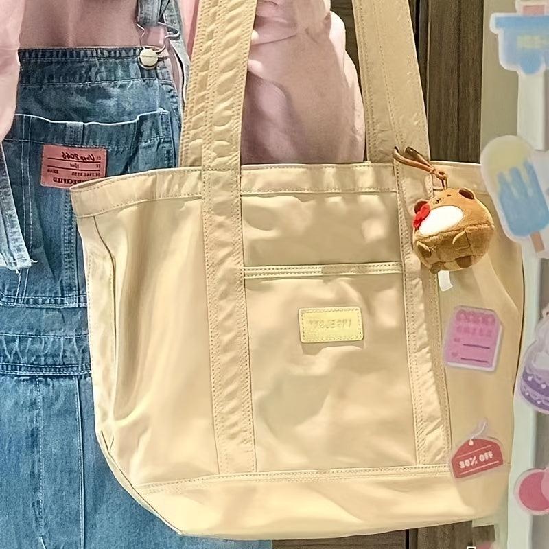 Large Nylon Tote Bag for Women School Travel