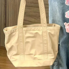 Large Nylon Tote Bag for Women School Travel