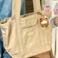 Large Nylon Tote Bag for Women School Travel