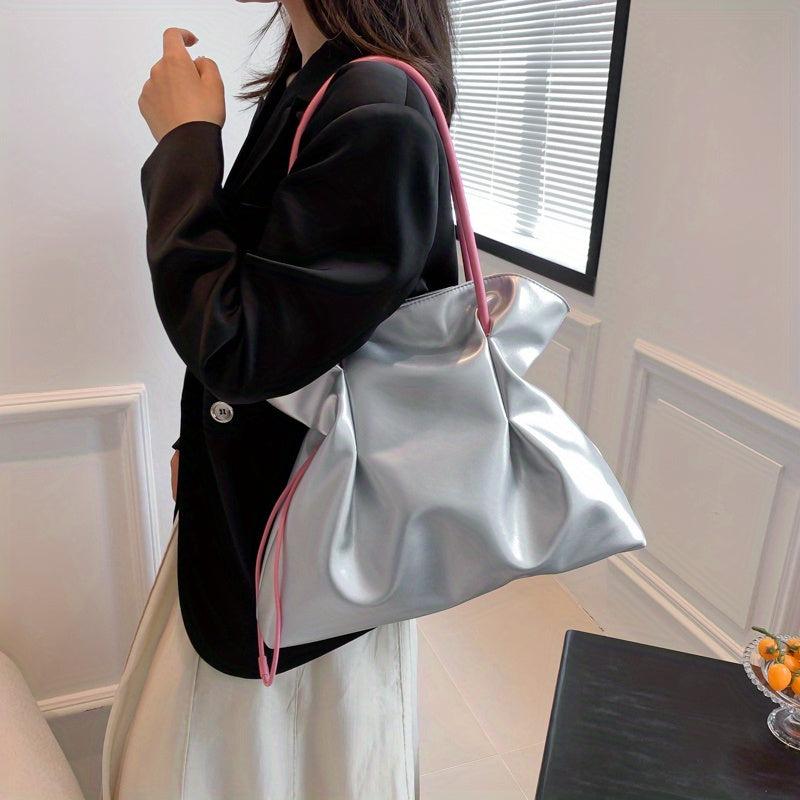 Large Capacity Tote Bag PU Leather Shoulder Bag