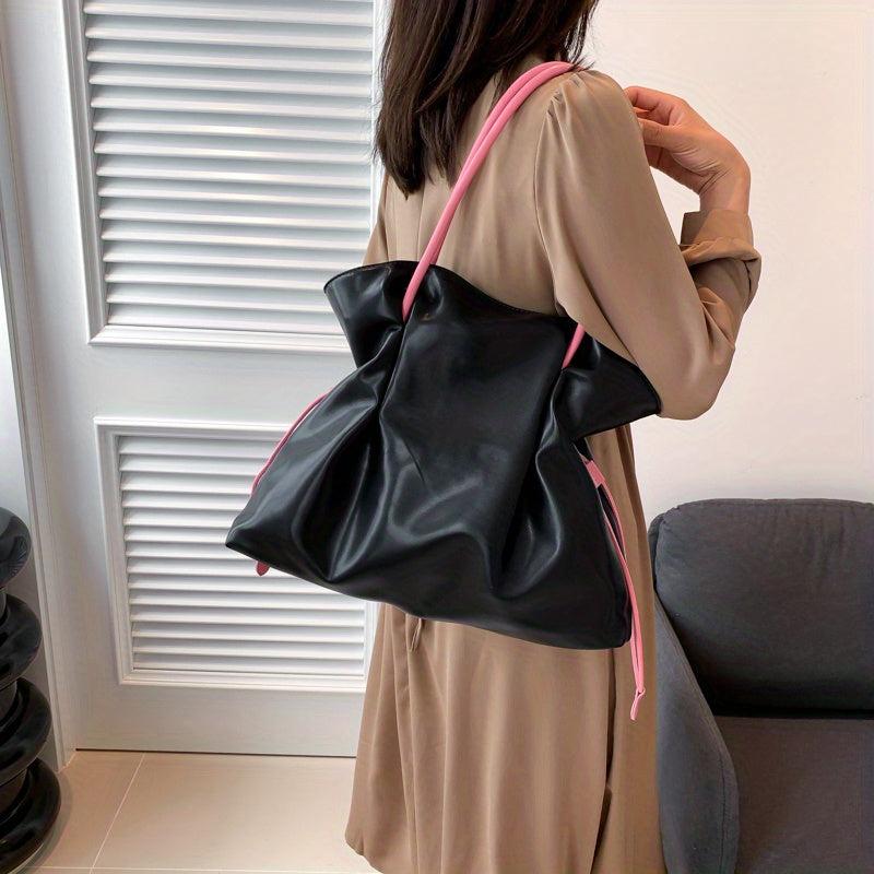 Large Capacity Tote Bag PU Leather Shoulder Bag