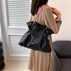 Large Capacity Tote Bag PU Leather Shoulder Bag