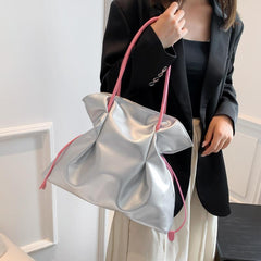Large Capacity Tote Bag PU Leather Shoulder Bag