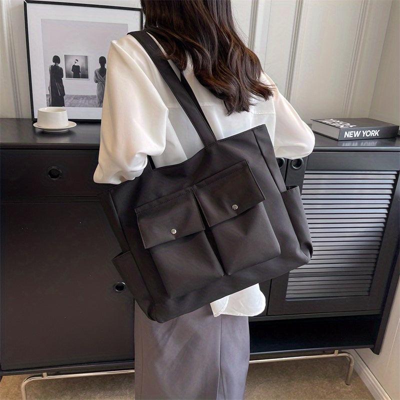 Large Canvas Tote Bag Shoulder Handbag for Shopping & Outing