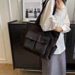 Large Canvas Tote Bag Shoulder Handbag for Shopping & Outing