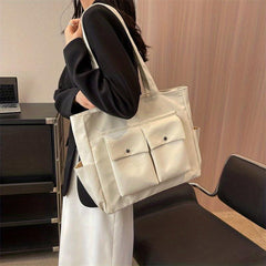 Large Canvas Tote Bag Shoulder Handbag for Shopping & Outing