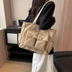 Large Canvas Tote Bag Shoulder Handbag for Shopping & Outing