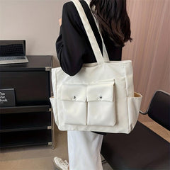 Large Canvas Tote Bag Shoulder Handbag for Shopping & Outing
