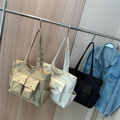 Large Canvas Tote Bag Shoulder Handbag for Shopping & Outing