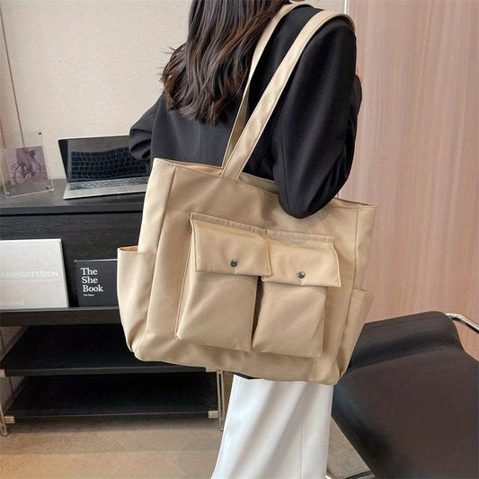Large Canvas Tote Bag Shoulder Handbag for Shopping & Outing