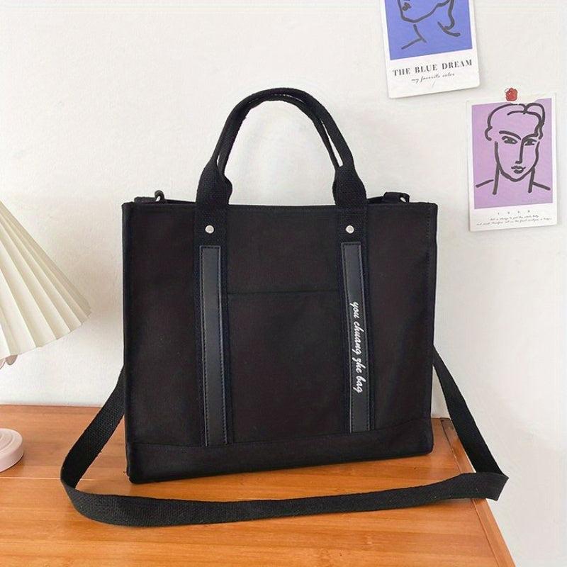 Large Tote Bag Canvas Crossbody Satchel Purse For Shopping