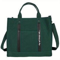 Large Tote Bag Canvas Crossbody Satchel Purse For Shopping